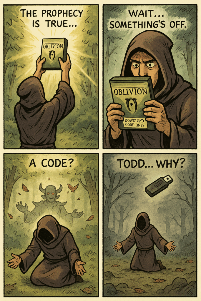 Gameplay Techy - Oblivion remastered physical edition comic