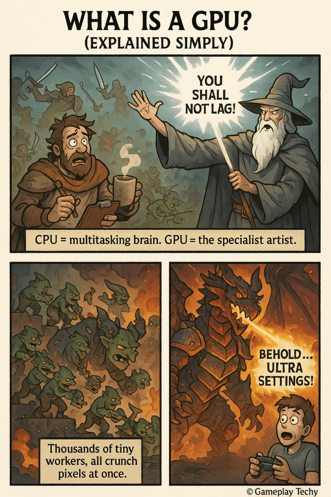 What is a GPU? Comic Analogy - Gameplay Techy